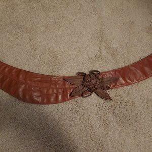 Beautiful curved leather belt